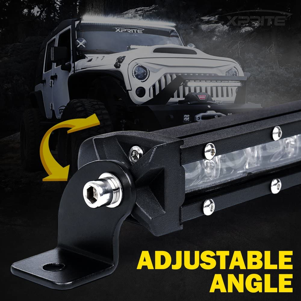 Super Slim LED Light Bar Single Row Design for Off-Road / UTV / Heavy-Duty Vehicles