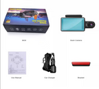 1080P Front and Rear DashCam with App Control for Universal Vehicle