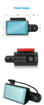 1080P Front and Rear DashCam with App Control for Universal Vehicle