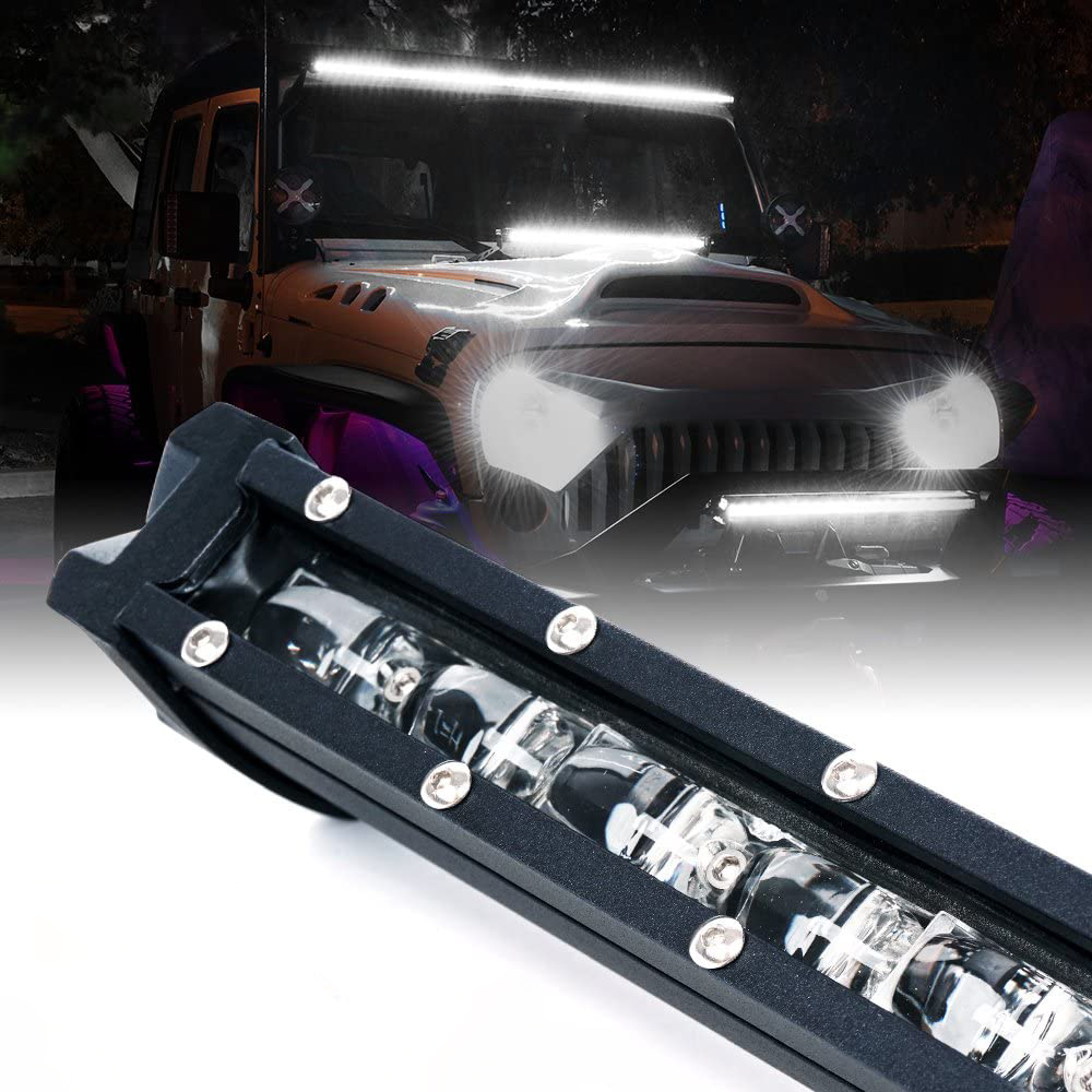 Super Slim LED Light Bar Single Row Design for Off-Road / UTV / Heavy-Duty Vehicles