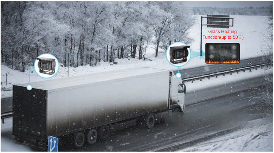 Truck Special Camera Auto Heated Defrost And Snow Removal Functions