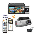 3 Channels 4K/2K Touch Screen Dashcam DVR Recorder for Universal Vehicle