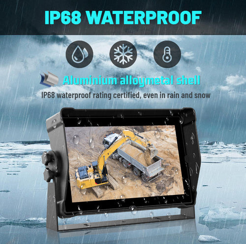 10.1-inch IP68 DVR Monitor with Waterproof Loop Recording, GPS, WiFi, and 4G Functions Support