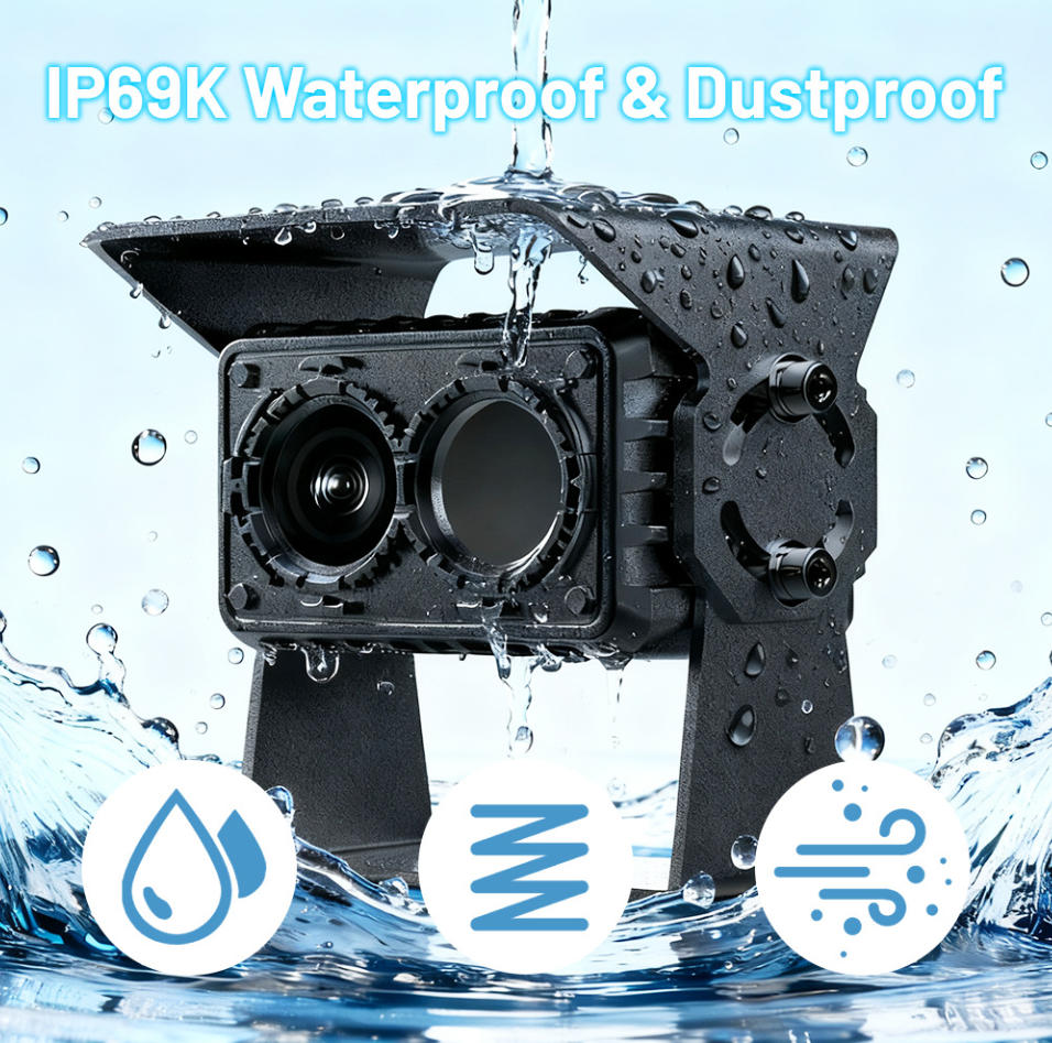 Dual AHD+Thermal Dual Camera with BSD Alarm Detect and Night Vision Design System